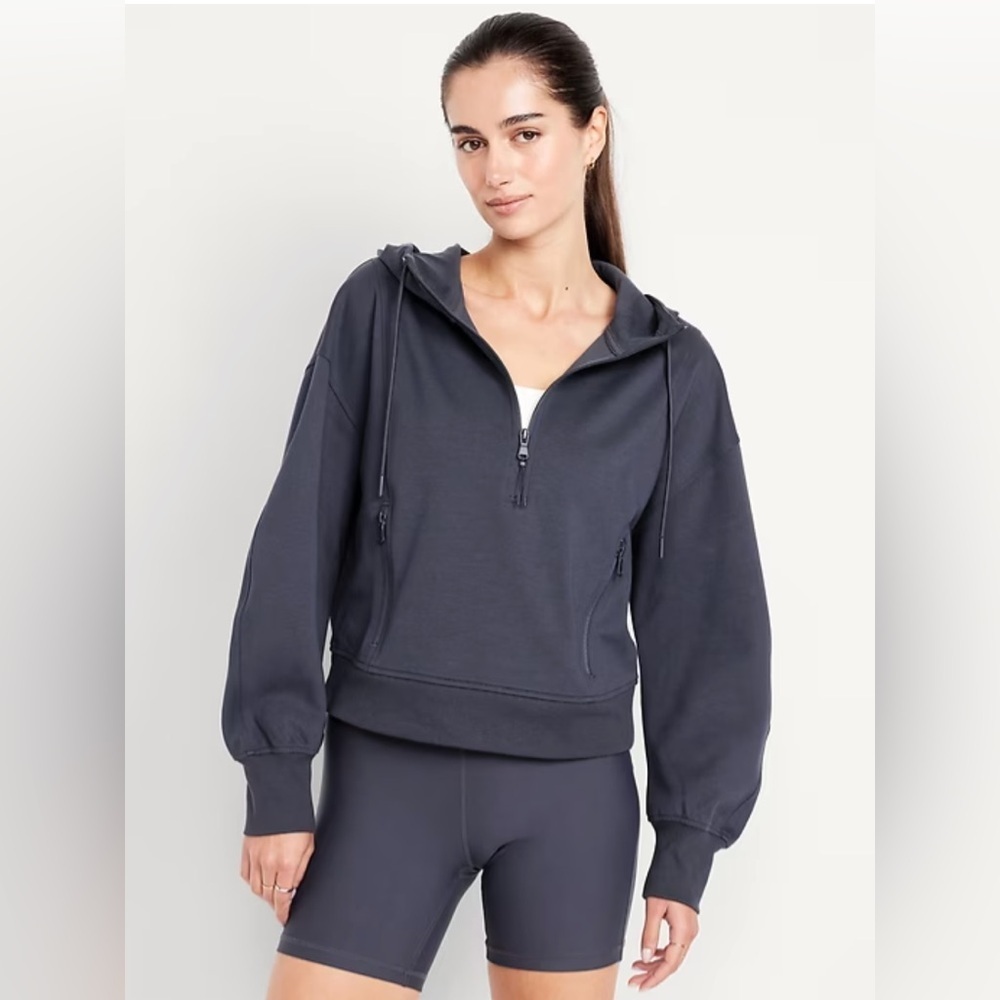 Half Zip Hoodie Sweatshirt - Picture 8 of 16